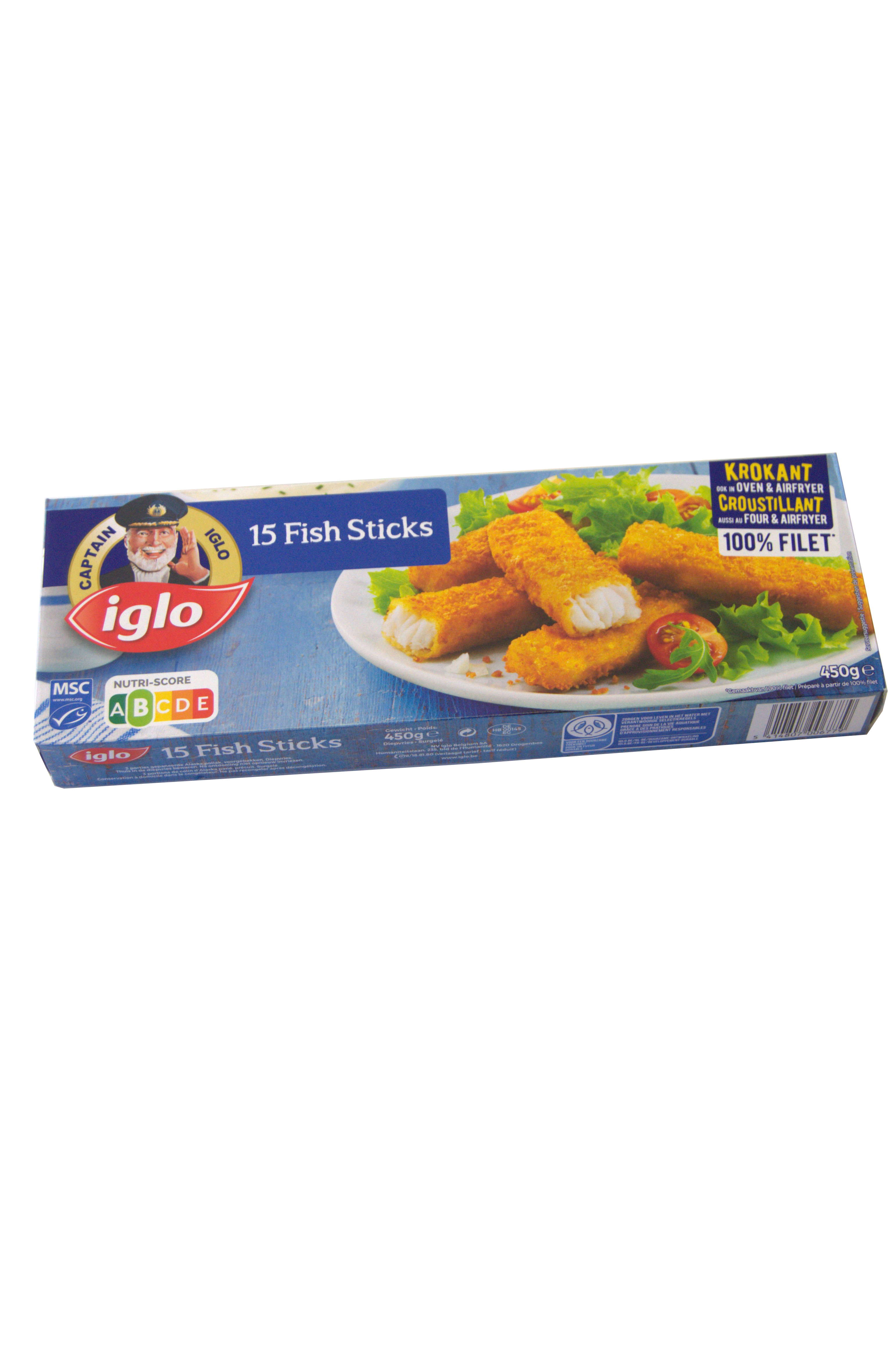 iglo fishsticks 15 st